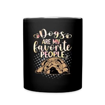 Les chiens bouledogues américains sont - Mug uni - noir - Devant