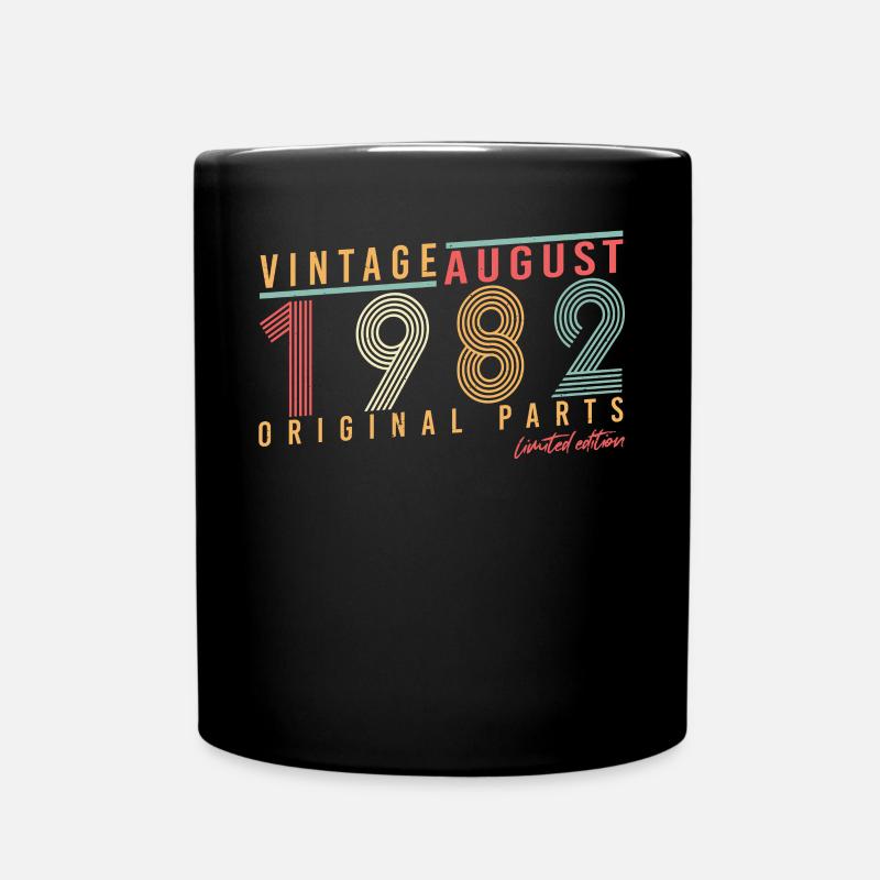 40. Geburtstag August 1982 - Tasse einfarbig - Schwarz