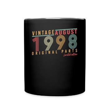 Né en août 1998 - Mug uni - noir - Devant