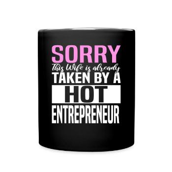 Entrepreneur Chef Ehefrau Partner Startup Stolzer - Tasse einfarbig - Schwarz - Vorne
