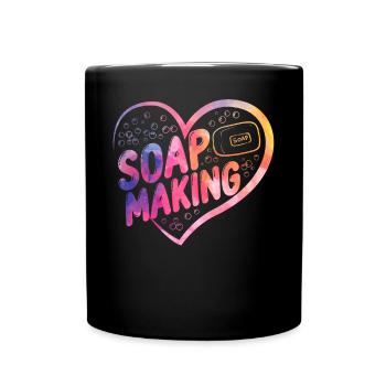 Soap Making Crafting Heart - Tasse einfarbig - Schwarz - Vorne