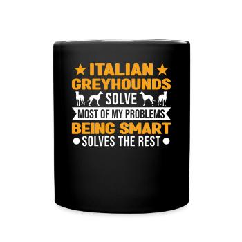 Italian greyhound Italian wind chime - Full Colour Mug - black - Front