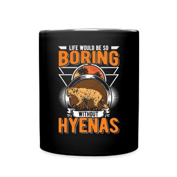 Hyäne Geschenk Erdwolf Hyena - Tasse einfarbig - Schwarz - Vorne