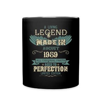 August 1959 Vintage Birthday - Full Colour Mug - black - Front