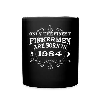 Angler Jahrgang 1984 Geburtstag geboren - Tasse einfarbig - Schwarz - Vorne