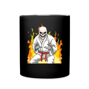Jiu Jitsu Skeleton - BJJ MMA und Grappling - Tasse einfarbig - Schwarz - Vorne