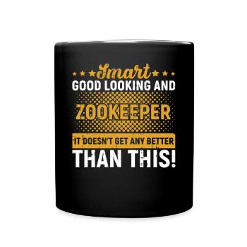 Zoowärter - Tasse einfarbig - Schwarz - Vorne