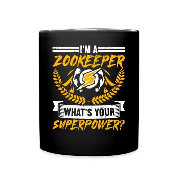 Zoowärter - Tasse einfarbig - Schwarz - Vorne