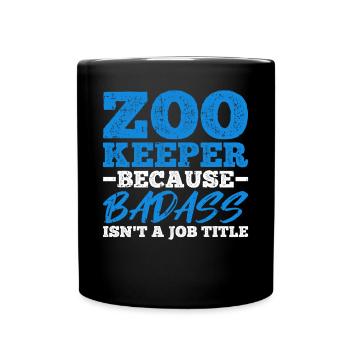 Zoowärter - Tasse einfarbig - Schwarz - Vorne