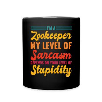 Zoowärter - Tasse einfarbig - Schwarz - Vorne