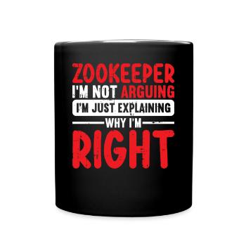 Zoowärter - Tasse einfarbig - Schwarz - Vorne
