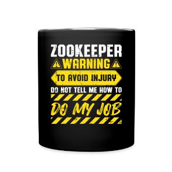 Zoowärter - Tasse einfarbig - Schwarz - Vorne