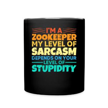 Zoowärter - Tasse einfarbig - Schwarz - Vorne