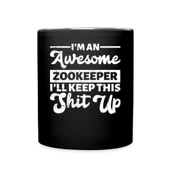 Zoowärter - Tasse einfarbig - Schwarz - Vorne