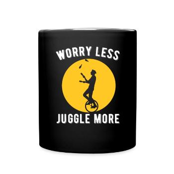 Jonglieren - Tasse einfarbig - Schwarz - Vorne