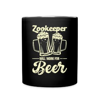 Zoowärter - Tasse einfarbig - Schwarz - Vorne