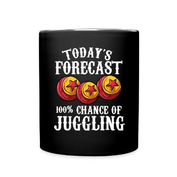 Jonglieren - Tasse einfarbig - Schwarz - Vorne