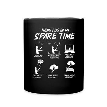 Jonglieren - Tasse einfarbig - Schwarz - Vorne