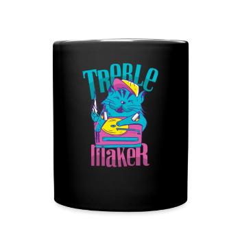 Diskant Maker DJ Schreibtisch Musik MC Kopfhörer - Tasse einfarbig - Schwarz - Vorne