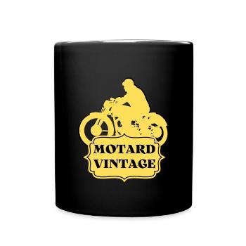 MOTARD VINTAGE - Mug uni - noir - Devant
