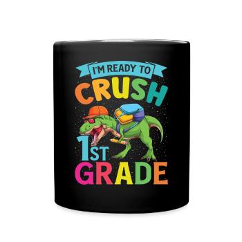 Ready Crush T-Rex Dinosaures de 1ère Classe - Mug uni - noir - Devant