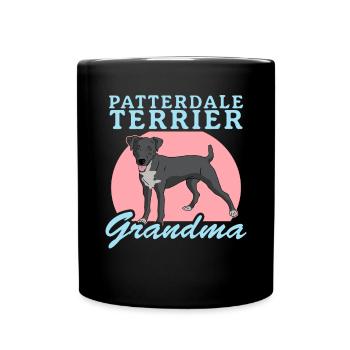 Patterdale Terrier Grandma Dog Owner Gift - Full Colour Mug - black - Front