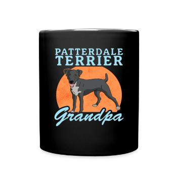 Patterdale Terrier Grandpa Dog Owner Gift - Full Colour Mug - black - Front