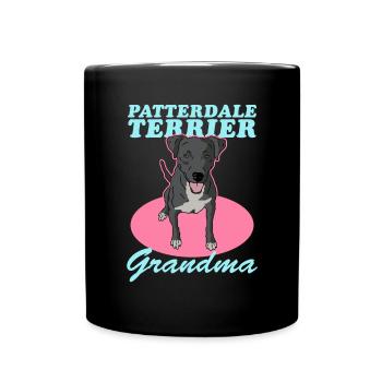 Patterdale Terrier Grandma Dog Owner Gift - Full Colour Mug - black - Front