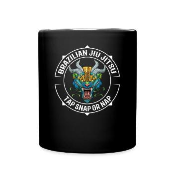 Jiu Jitsu Tiger Demon - Kämpfen MMA BJJ Grappling - Tasse einfarbig - Schwarz - Vorne