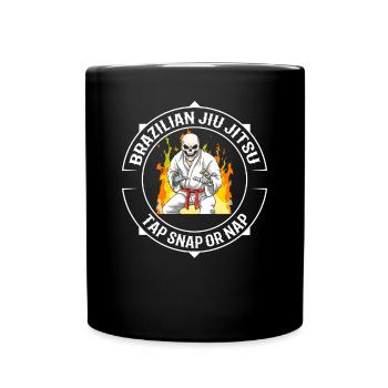 Jiu Jitsu Skeleton - Kämpfen MMA BJJ und Grappling - Tasse einfarbig - Schwarz - Vorne