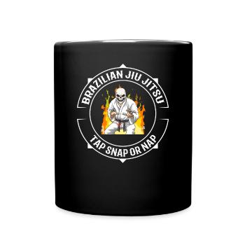 Jiu Jitsu Skeleton Frame - Kämpfen MMA BJJ - Tasse einfarbig - Schwarz - Vorne