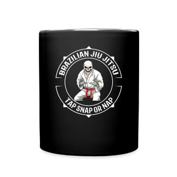 Jiu Jitsu Kämpfer Skelett - Kämpfen MMA BJJ - Tasse einfarbig - Schwarz - Vorne