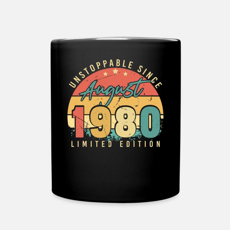 1980 En août Millésime - Mug uni - noir