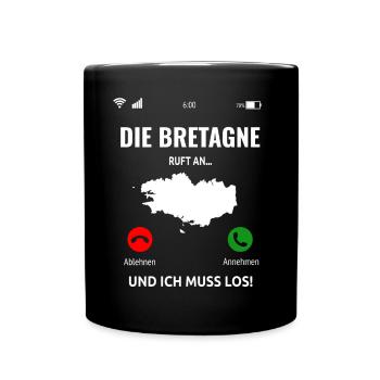 Bretagne Frankreich Urlaub Bretonen Idee - Tasse einfarbig - Schwarz - Vorne