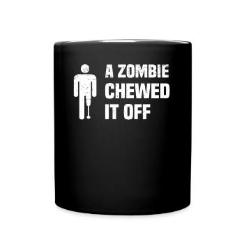 Fauteuil roulant amputé pour prothèses invalides - Mug uni - noir - Devant