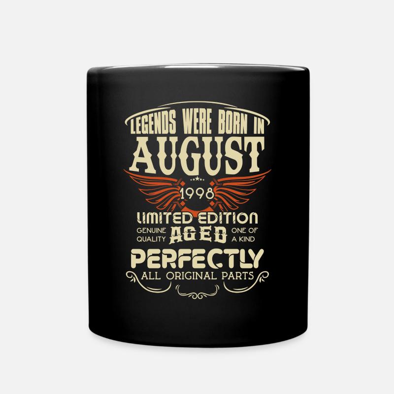 Les légendes sont nées en août 1998 anniversaire - Mug uni - noir