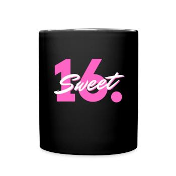 Sweet 16th - The 16th Birthday Birthday Party - Full Colour Mug - black - Front