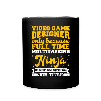 Video Game Designer - Tasse einfarbig - Schwarz - Vorne