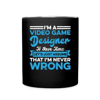 Video Game Designer - Tasse einfarbig - Schwarz - Vorne
