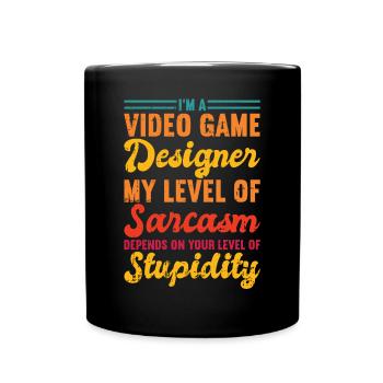 Video Game Designer - Tasse einfarbig - Schwarz - Vorne