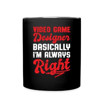 Video Game Designer - Tasse einfarbig - Schwarz - Vorne