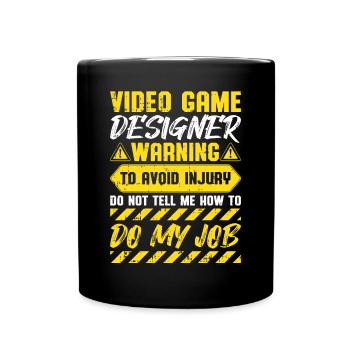 Video Game Designer - Tasse einfarbig - Schwarz - Vorne