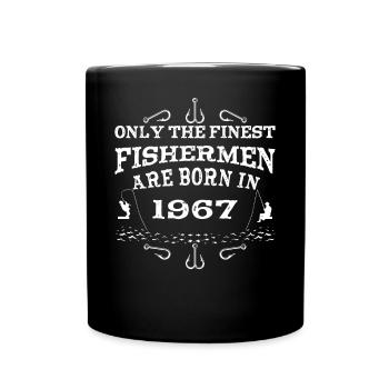 Pêcheur né en 1967 anniversaire - Mug uni - noir - Devant
