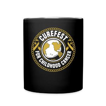 Curefest For Childhood Cancer Awareness Supporter - Full Colour Mug - black - Front