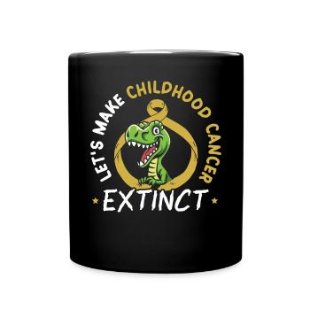 Lasst uns Kinderkrebs zum ausgestorbenen Dinosaurierliebhaber machen - Tasse einfarbig - Schwarz - Vorne
