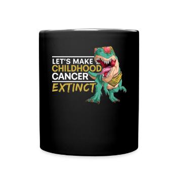Lasst uns Kinderkrebs zum ausgestorbenen Dinosaurierliebhaber machen - Tasse einfarbig - Schwarz - Vorne