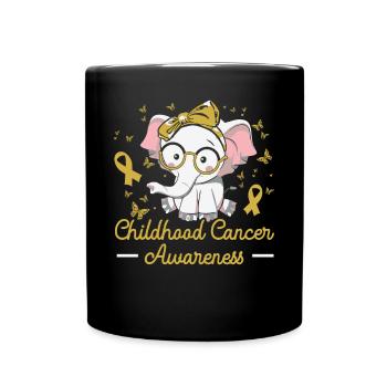 Escouade de soutien à la sensibilisation au cancer infantile Elephant - Mug uni - noir - Devant
