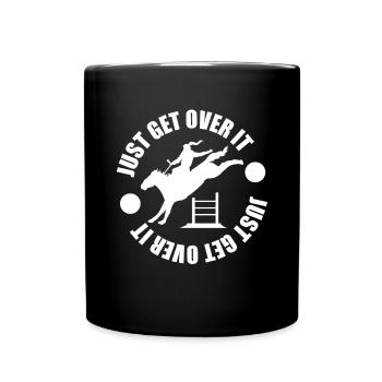Il suffit de s’en remettre Cavalier Cavalier Cheval - Mug uni - noir - Devant