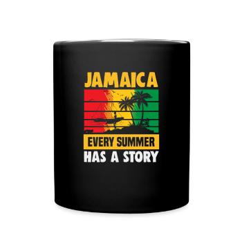 Jamaika Strandurlaub am Meer Design Strandmotiv - Tasse einfarbig - Schwarz - Vorne