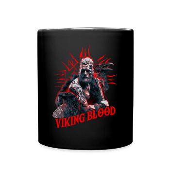 Viking Blood Odin Und Raben Wikinger Kultur - Tasse einfarbig - Schwarz - Vorne